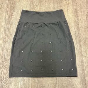 Aritzia Talula Metal Studded Grey Mini Skirt (never worn!)